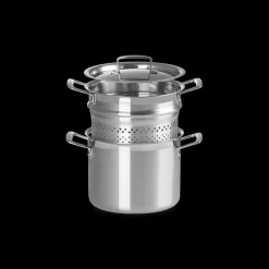 LE CREUSET Faitout|Faitout Inox 20 cm avec Panier Vapeur