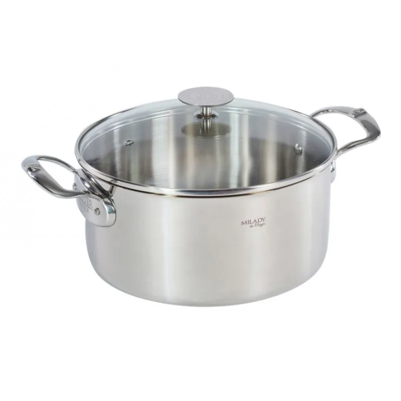 DE BUYER Faitout|Faitout Inox avec Couvercle ø24 cm Milady