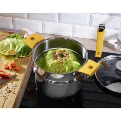 CRISTEL Faitout|Faitout Mutine Ø 24 cm Manche Amovible Inox