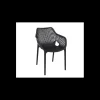 SIESTA Mobilier Terrasse Restaurant|Fauteuil de Jardin Air XL Noir