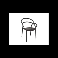 SIESTA Mobilier Terrasse Restaurant|Fauteuil en Polypropylène Mila Noir