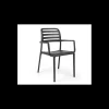 NARDI Mobilier Terrasse Restaurant|Fauteuil en Polypropylène Costa Bistrot Anthracite