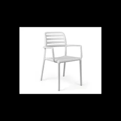 NARDI Mobilier Terrasse Restaurant|Fauteuil en Polypropylène Costa Bistrot Blanc