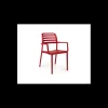 NARDI Mobilier Terrasse Restaurant|Fauteuil en Polypropylène Costa Bistrot Rouge