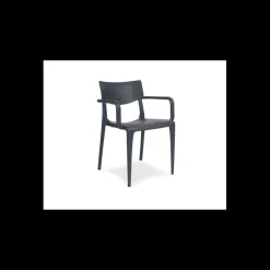 EZPELETA Mobilier Terrasse Restaurant|Fauteuil en Polypropylène Town Anthracite