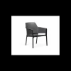 NARDI Mobilier Lounge|Salon De Jardin Professionnel|Fauteuil en Résine Anthracite Net Relax