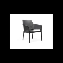 NARDI Mobilier Lounge|Salon De Jardin Professionnel|Fauteuil en Résine Anthracite Net Relax