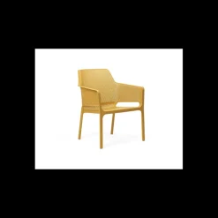 NARDI Mobilier Lounge|Salon De Jardin Professionnel|Fauteuil en Résine Moutarde Net Relax