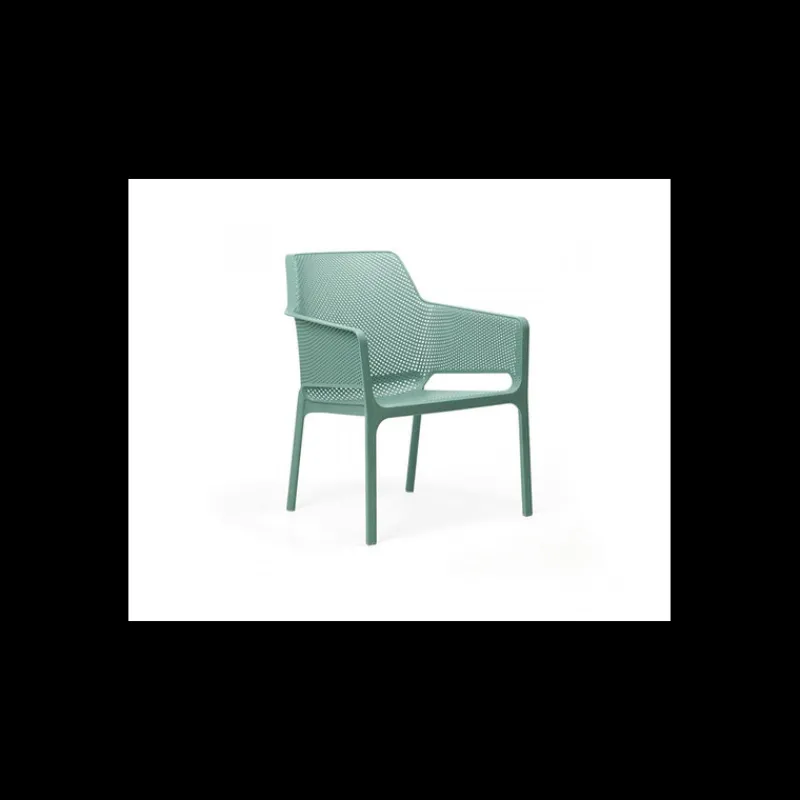 NARDI Mobilier Lounge|Salon De Jardin Professionnel|Fauteuil en Résine Vert d'Eau Net Relax