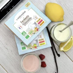 LAGRANGE Yaourtière|Additifs Alimentaires|Ferment Lactique Bio 3 Sachets 12g Vanille, Fraise et Citron