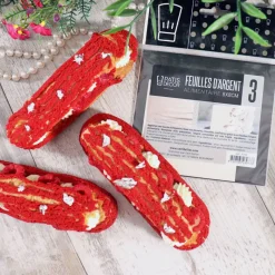 PATISDECOR Décoration Comestible|Feuilles d'Argent Alimentaire 8 cm (x3) Patisdécor