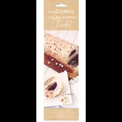 SCRAPCOOKING Décoration Comestible|Feuilles de Transfert Chocolat Noël (x2)