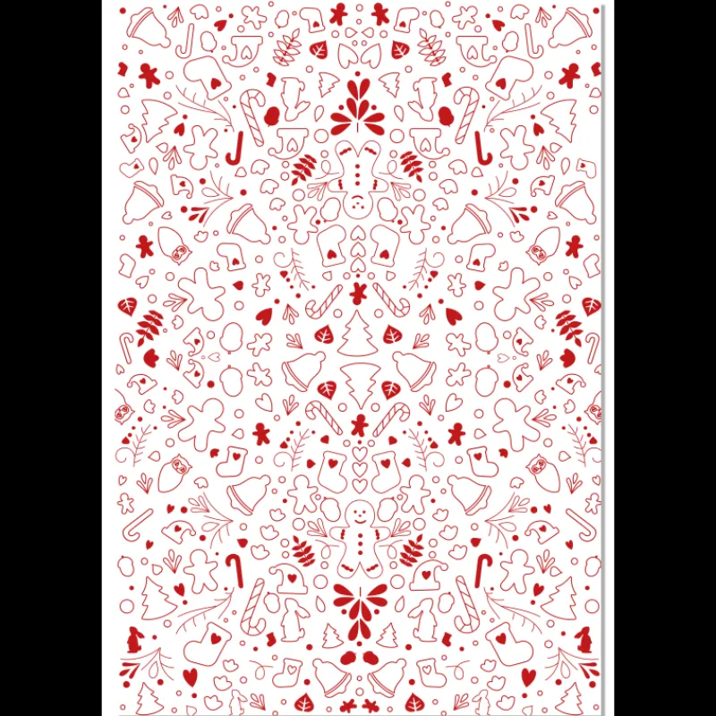 SCRAPCOOKING Décoration Comestible|Feuilles de Transfert Chocolat Noël (x2)