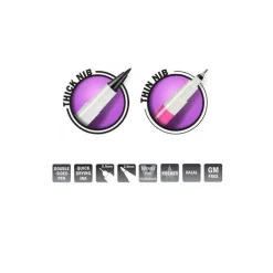 RAINBOW DUST Décoration Comestible|Feutre alimentaire Noir Jais double mines