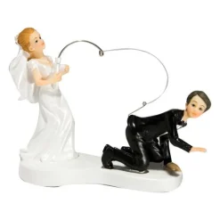 CUISINEADDICT Décoration Gâteau|Figurine Mariage A la Pêche 2 Modèles 14 cm