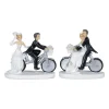 MALLARD FERRIERE Décoration Gâteau|Figurine Mariage Couple à Vélo 13 cm (x2)