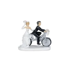 MALLARD FERRIERE Décoration Gâteau|Figurine Mariage Couple à Vélo 13 cm (x2)