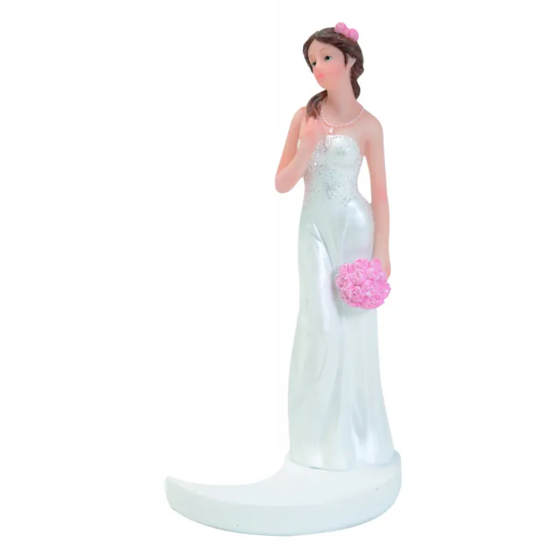 MALLARD FERRIERE Décoration Gâteau|Figurine Mariage Mariée Brune 15 cm