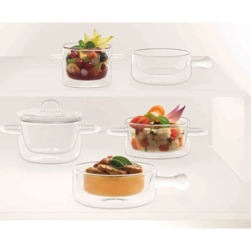 LUIGI BORMIOLI Servir, Présenter|FIN DE SERIE Casserole En Verre Double Paroi 12 cl (x2) THERMIC GLASS