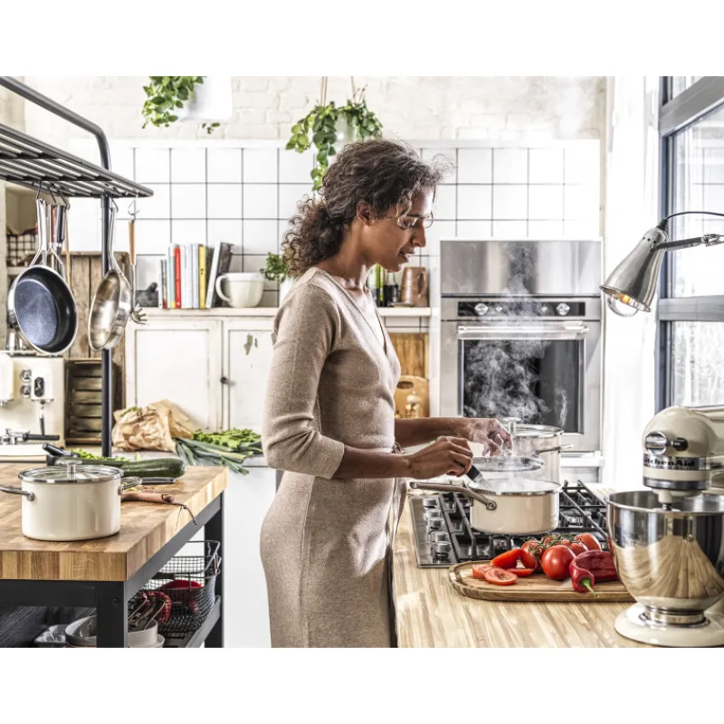 KITCHENAID Casseroles|FIN DE SERIE Casserole Émaillée 20cm Crème