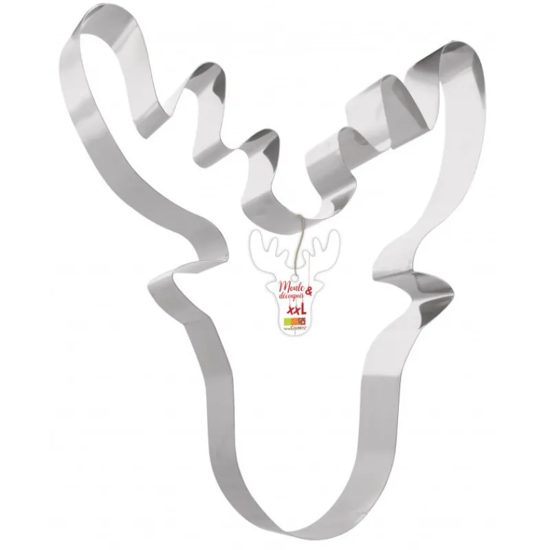 SCRAPCOOKING Cercle À Patisserie|Emporte Pièce - Découpoir Pâtisserie|FIN DE SERIE Cercle à Pâtisserie Inox Élan XXL 33,6 x 30cm