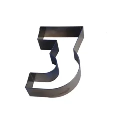 GOBEL Cercle À Patisserie|Emporte Pièce - Découpoir Pâtisserie|FIN DE SERIE Chiffre inox 3 Moule-Découpoir 100 mm