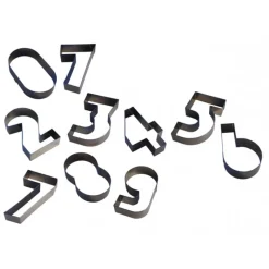 GOBEL Cercle À Patisserie|Emporte Pièce - Découpoir Pâtisserie|FIN DE SERIE Chiffre inox 3 Moule-Découpoir 100 mm