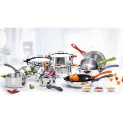 DE BUYER Poêles|FIN DE SERIE Manche Amovible Orange toucher velours