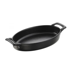 REVOL Plat De Cuisson|FIN DE SERIE Plat Ovale Noir 20x12,5 cm Belle Cuisine