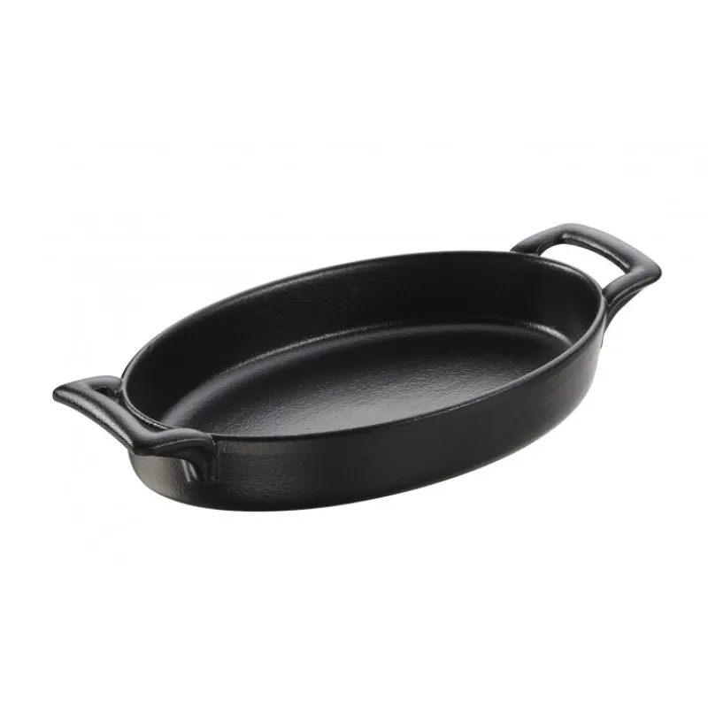 REVOL Plat De Cuisson|FIN DE SERIE Plat Ovale Noir 20x12,5 cm Belle Cuisine