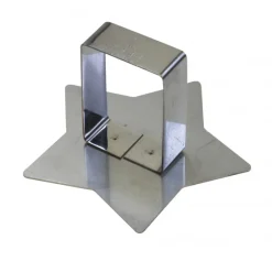 GOBEL Cercle À Patisserie|FIN DE SERIE Poussoir Etoile inox 78 x 78 mm -