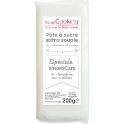 SCRAPCOOKING Pâte À Sucre|FIN DE SERIE Pâte à Sucre Blanche Spéciale Couverture 200g