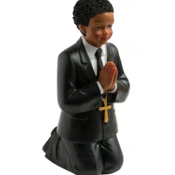 CUISINEADDICT Décoration Gâteau|FIN DE SERIE Sujet Communion Garçon Métisse 11 cm