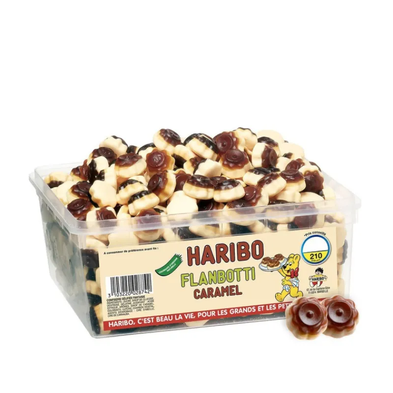 HARIBO Confiserie|Flanbotti Caramel x 210 - Boîte Bonbon
