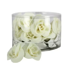 MALLARD FERRIERE Décoration Comestible|Fleur en sucre Roses Blanches Ø 3,5 cm (x15) Mallard Ferrière