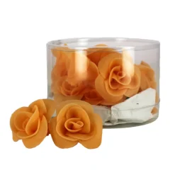 MALLARD FERRIERE Décoration Comestible|Fleur en sucre Roses couleur pêche Ø 3,5 cm (x15) Mallard Ferrière