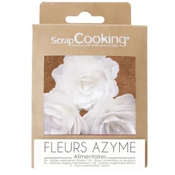SCRAPCOOKING Décoration Comestible|Fleurs Azyme Roses Royales Blanches (x3)