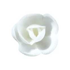 FLORENSUC Décoration Comestible|Fleurs de rose blanche x6, grandes feuilles x12 - en Azyme