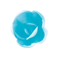 FLORENSUC Décoration Comestible|Fleurs de rose bleue x6, grandes feuilles x12 - en Azyme