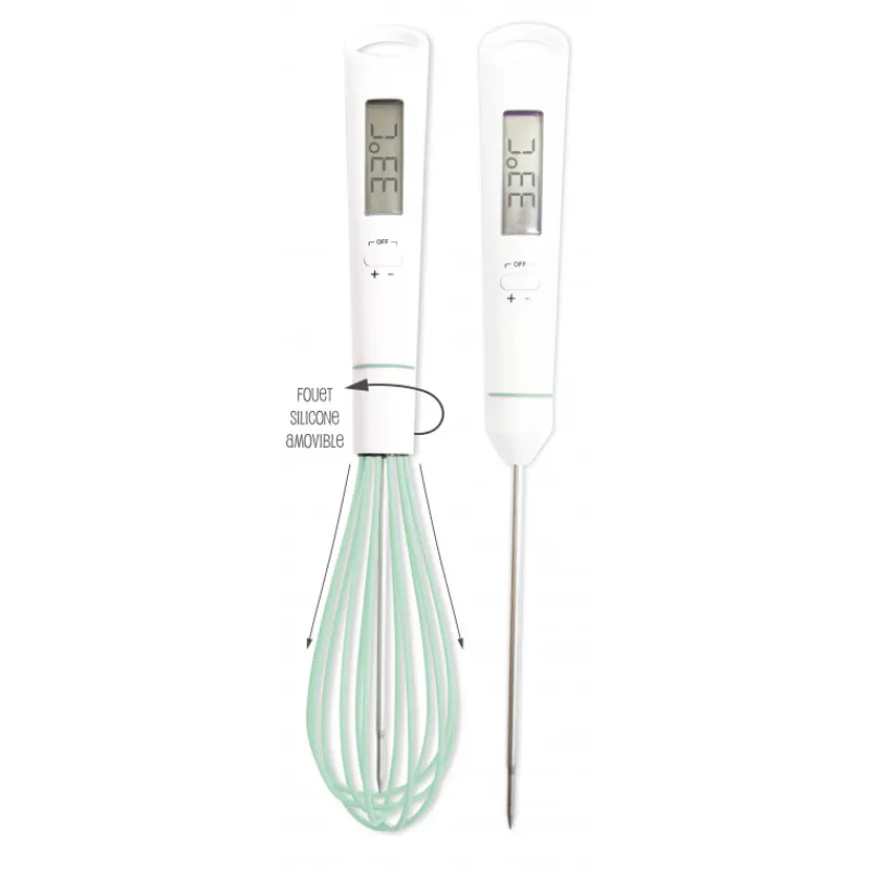 SCRAPCOOKING Thermomètre De Cuisine|Fouets De Cuisine|Fouet Thermomètre de Cuisine Amovible 27 cm Need'It
