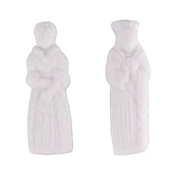 NORDIA Décoration Gâteau|Fèves Roi et Reine Plastique Blanc x144