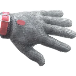 ARCOS Gant Anti Coupure|Gant de Protection en Cotte de Maille M Rouge