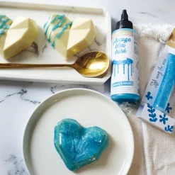 SCRAPCOOKING Nappages Et Glaçages|Glaçage Bleu Pailleté Goût Chocolat 140 g