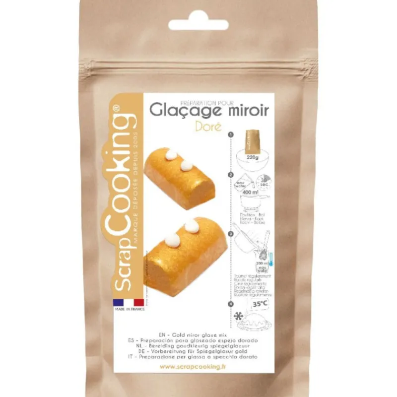 SCRAPCOOKING Nappages Et Glaçages|Glaçage Miroir Doré 220 g