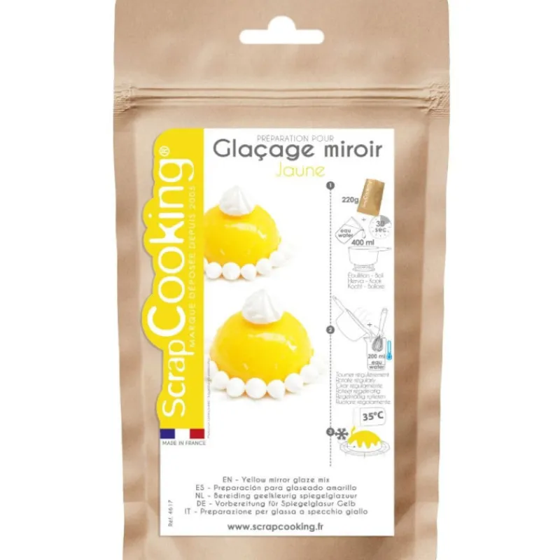 SCRAPCOOKING Nappages Et Glaçages|Glaçage Miroir Jaune 220 g