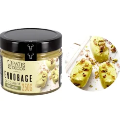PATISDECOR Nappages Et Glaçages|Glaçage Rocher Pistache 250 g Patisdécor