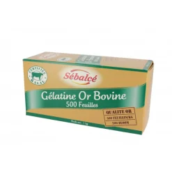 SEBALCE Additifs Alimentaires|Gélatine Bovine Halal en Feuilles (x500) 1 kg Sébalcé