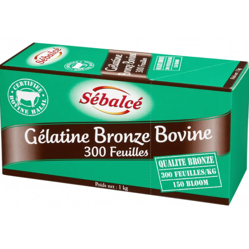 SEBALCE Additifs Alimentaires|Produits Pâtisserie|Gélatine en feuilles bronze bovine Halal x 300