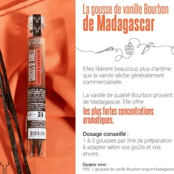 PATISDECOR Gousse De Vanille|Gousse de Vanille Bourbon Madagascar (x2) Patisdécor