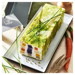 DE BUYER Moules À Gâteaux|Gouttière à Bûche Rectangulaire Démontable Inox 30.4 x 8.4 x 6.6 cm